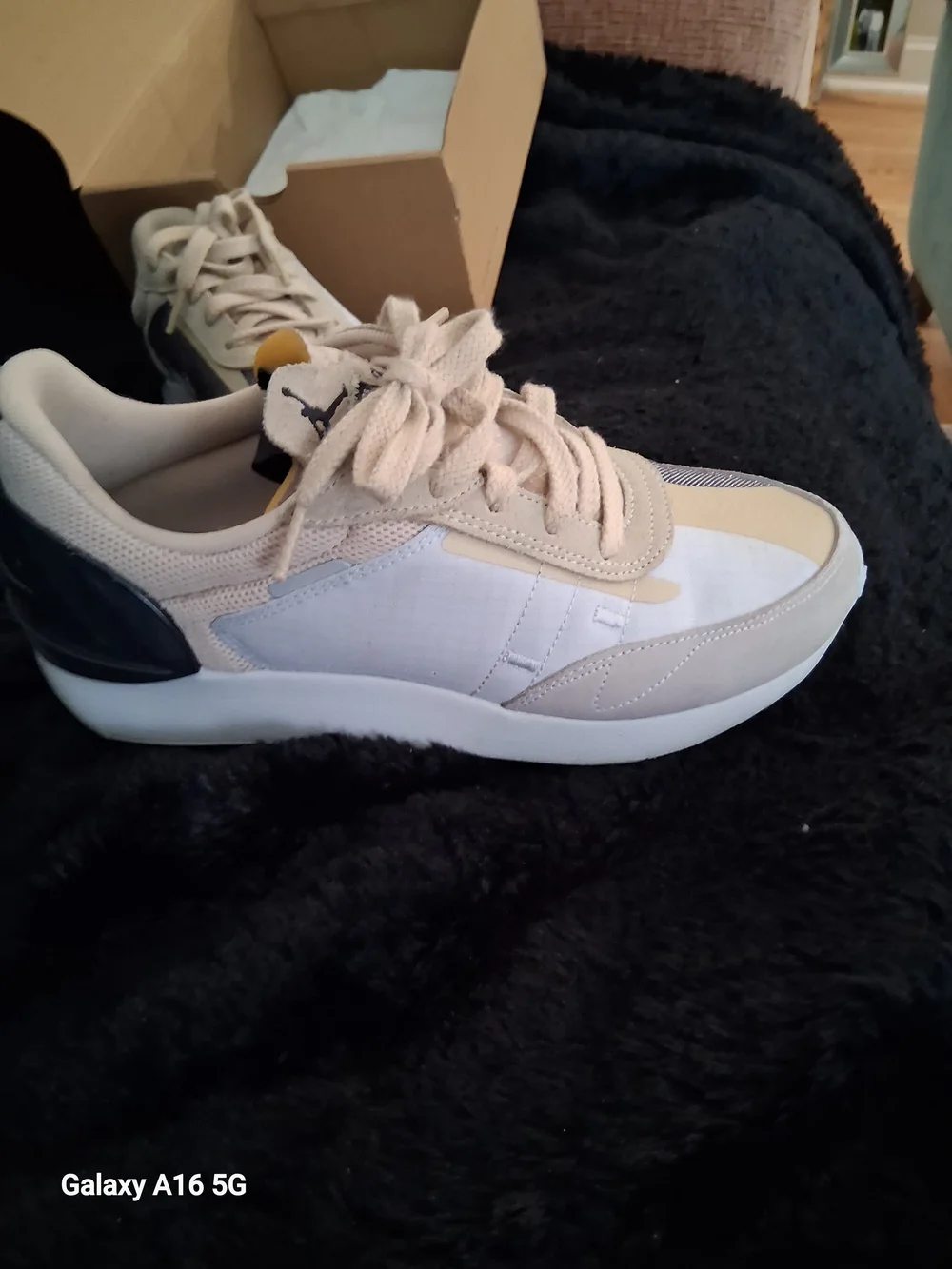 Jordan Men’s Athletic Shoes in Beige and Black